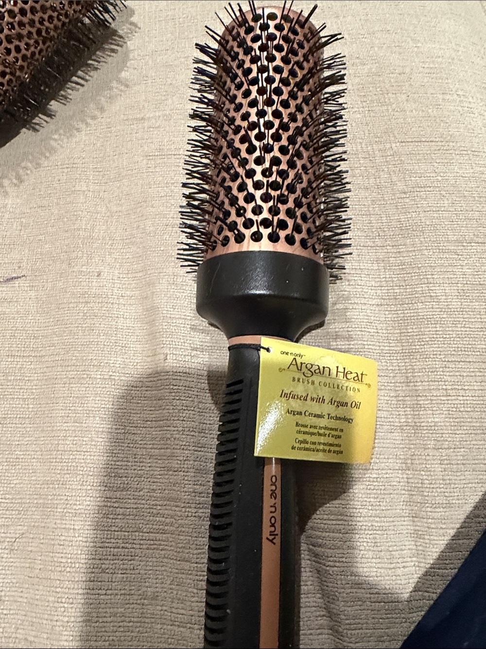 Round Ceramic Hair Brush - Black & Rose Gold